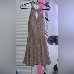 Pastelish pink mini dress